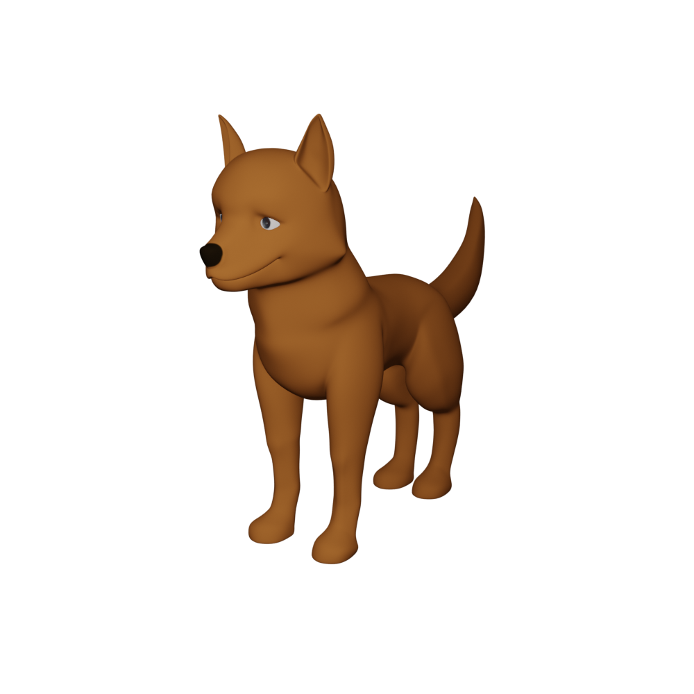 Dog model + textured + rigged + idle animation preview image 2